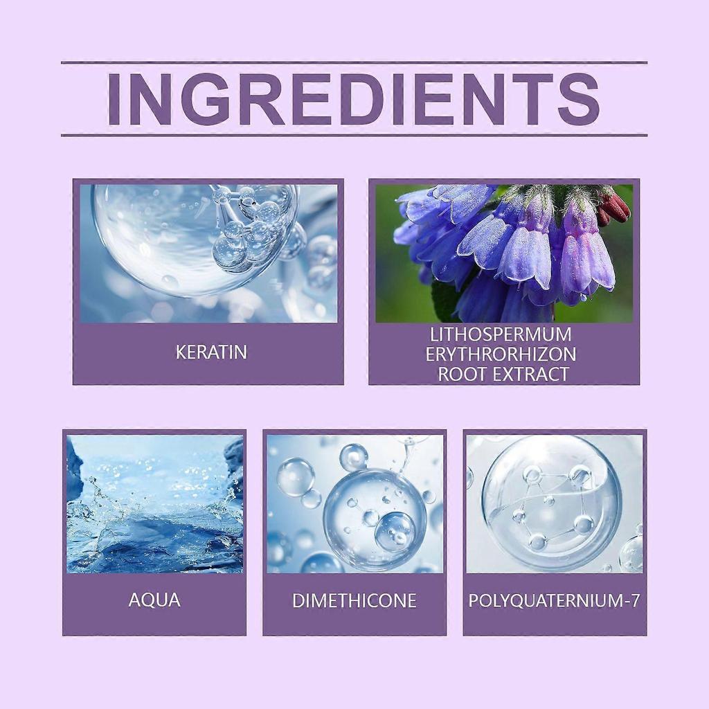 Hoegoa Deep Nourishing Purple Hair Mask - Moisturizing, Smooth, Easy To Comb, Anti-Frizz, Silky Hair Mask