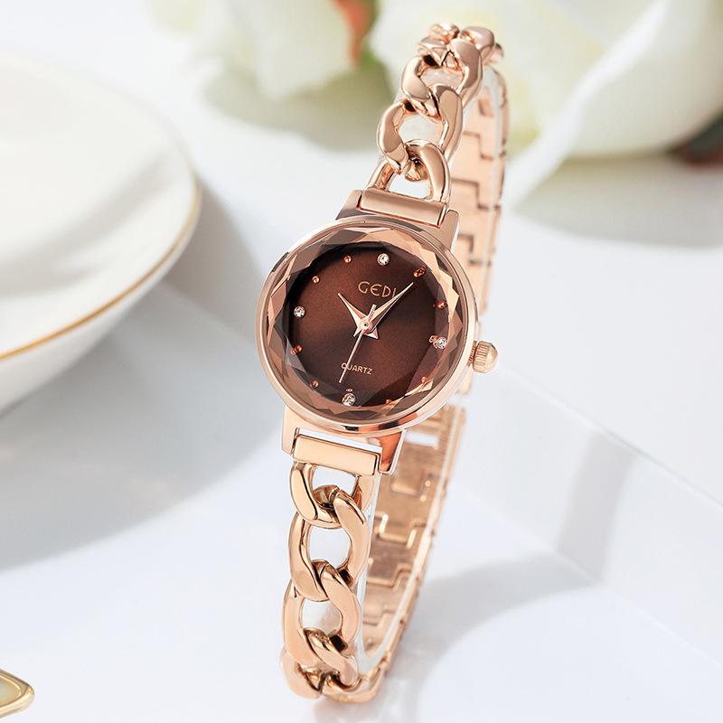 Fashion light small plate wind gradual change color watch women's personalized denim chain waterproof quartz watch