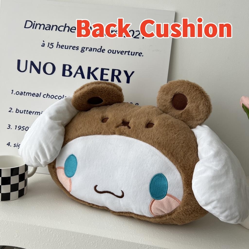 Very Cute Kuromi My Melody Cinnamoroll Headrest Back Cushion Kawaii Japanese Style Car Decoration Nap Pillow Blanket Girl