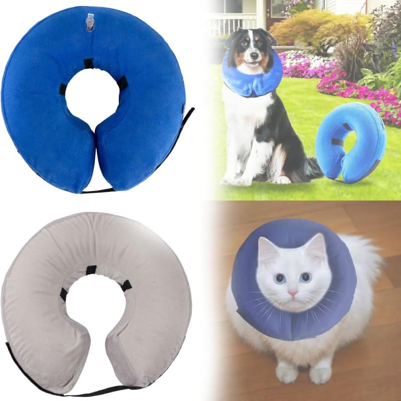 Pet Reusable Inflatable Collar Pvc Dogs Cats Protect Wounds Healing Promote
