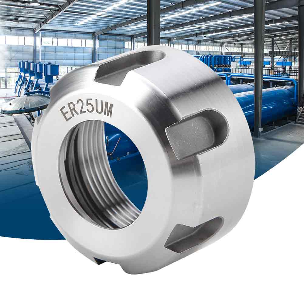 

1 шт. ER25UMдинамическая балансировочная гайка металлическая цанга гайка держатель патрона токарный станок(Белый M32*1.5)