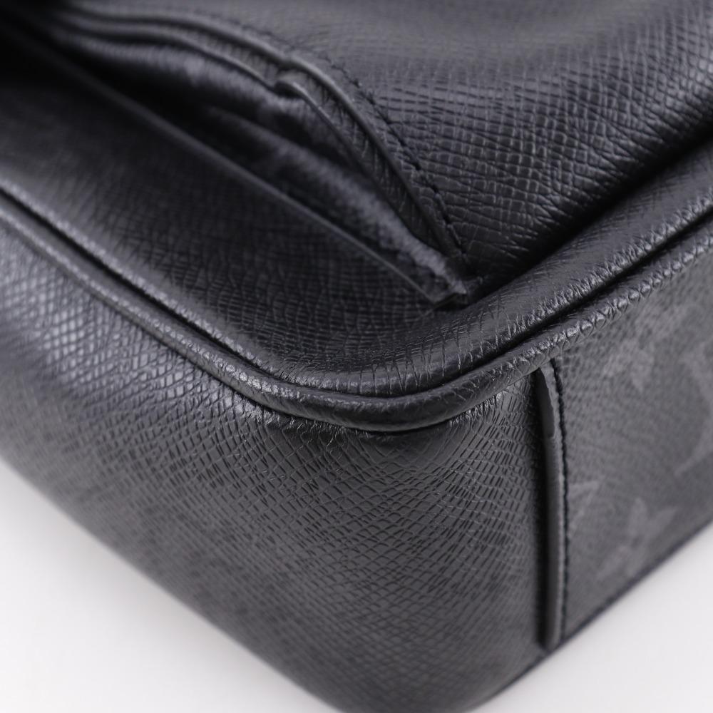 Louis Vuitton Taigalama Shoulder Bag M30746 Messenger Bag Black Taiga/Monogram Eclipse Canvas Mens Used
