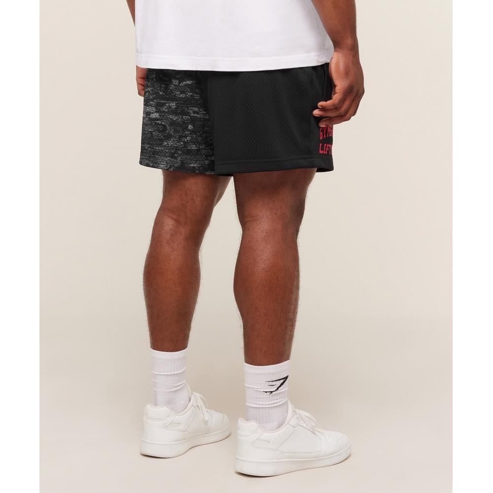 Gymshark Lifting Mesh 5  Shorts Ash Grey A4b7v Gdlx