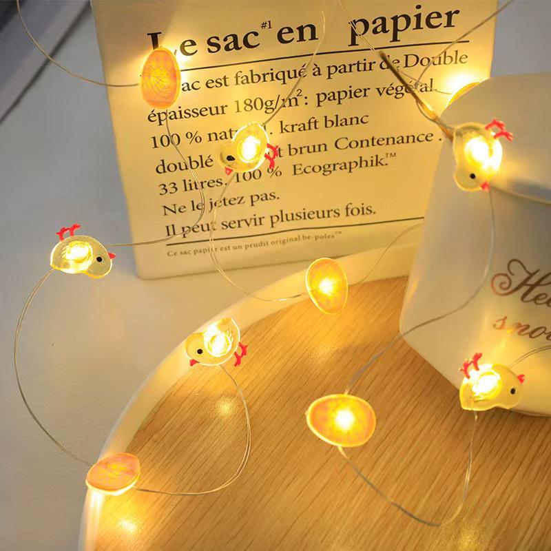 LED Easter Bunny & Egg Copper Wire String Lights