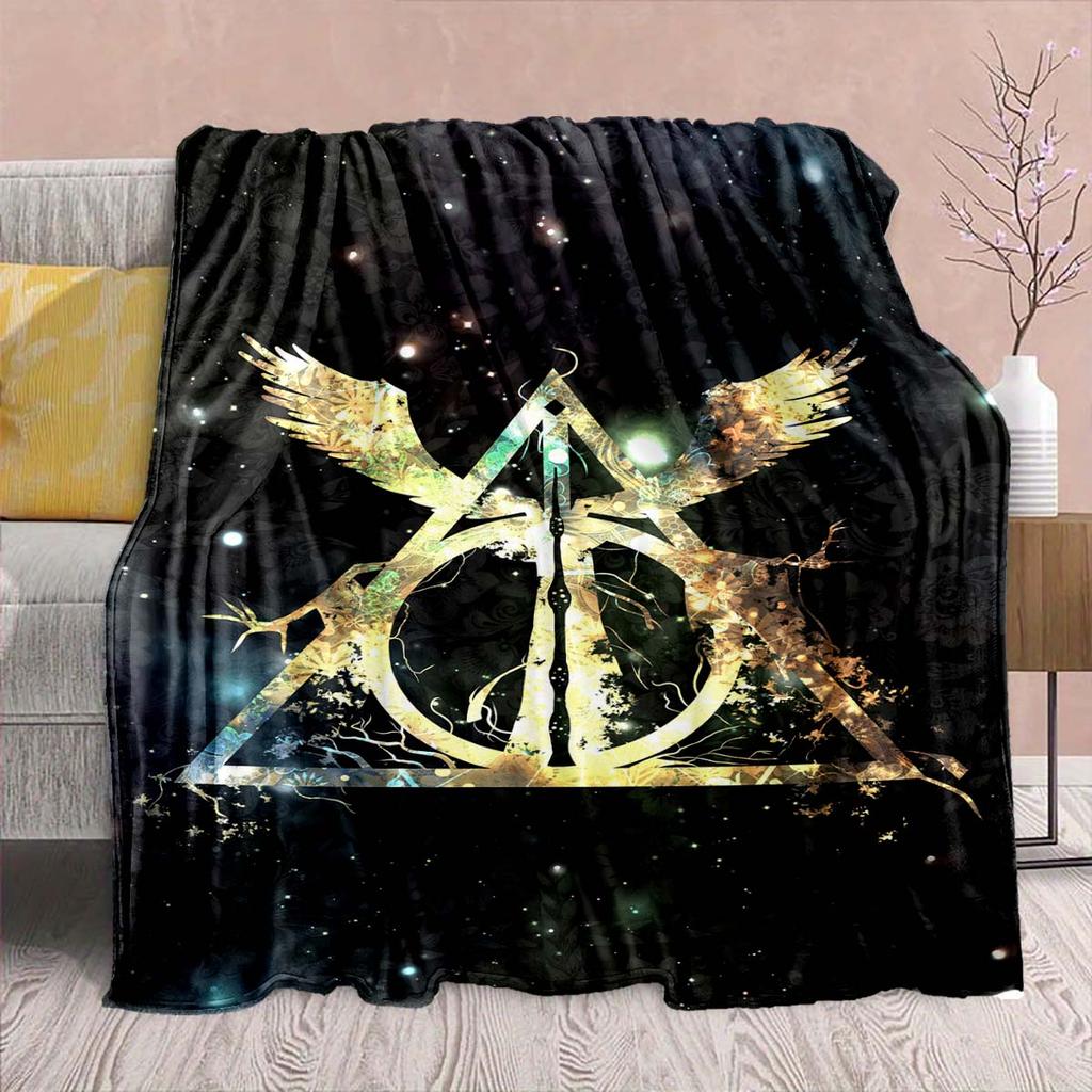 Harry Potter Magic Owl Flannel Blanket - Soft Warm Perfect for Sofa, Bedding Camping Travel Office Home Decor -QJY