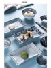 Porcelain Bowl & Plate Set - Blue & White Gift Set for Home, Creative Company Opening, Souvenir