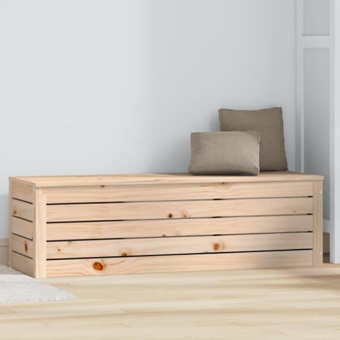 823624 vidaXL Storage Box 109x36.5x33 Cm Solid Pine Wood