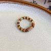 Vintage wood beaded beaded ring for women design stylish personalized ring accessories