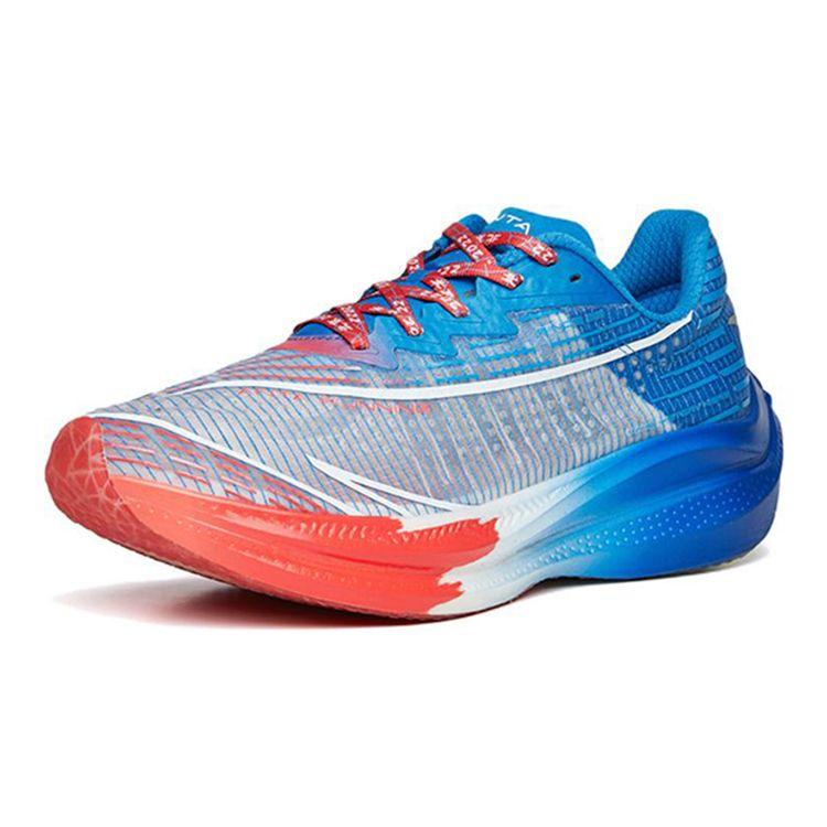 Anta Kids Hailang PB Carbon Plate Racing Non-Slip Shock Absorbing Wear-Resistant Low-Top Running Shoes Kids running shoes Blue Red 312215598-4