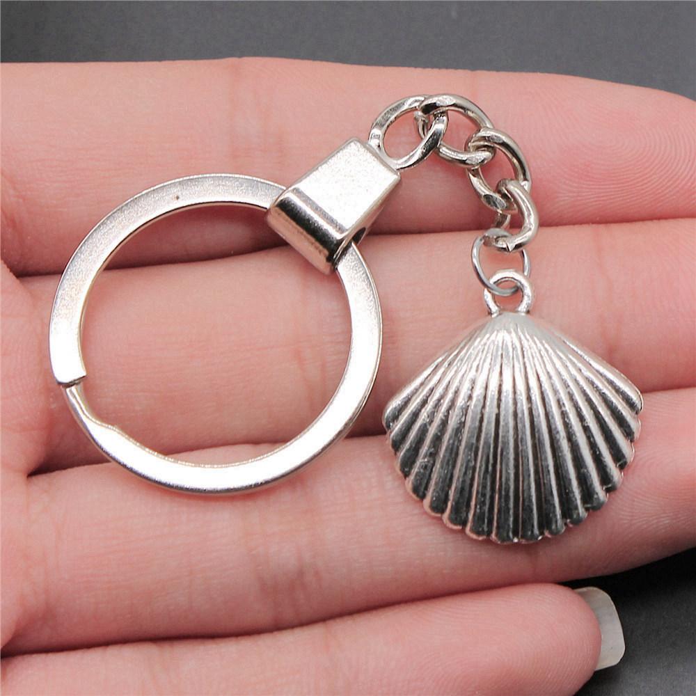 Marine Life Turtle Ocean Creature Pendant Antique Bronze Metal Keychain with 30mm Ring for Men Fashion Gift