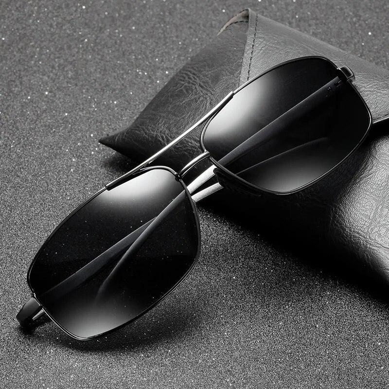 Men Vintage Metal Sunglasses Aluminum Magnesium Frame UV400 Anti Glare Driving Sun Glasses Fashion Eyewear for Men