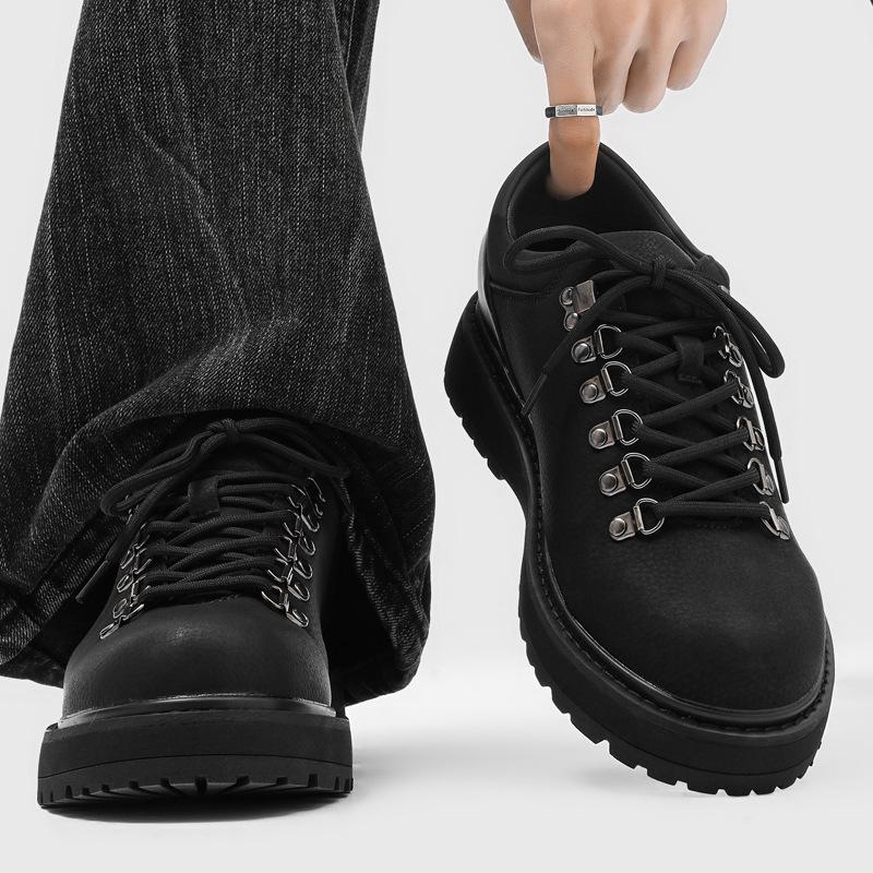Men's casual commuting winter round head men's shoes FDCP brand, inner height increase CM height increase Derby shoes G-J
