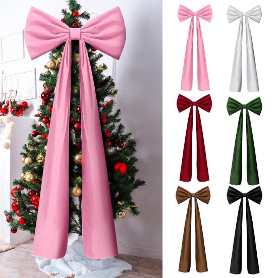 71 Inches Christmas Extra Large Velvet Bow Giant Xmas Tree Toppers Bows for Home Wreath Wall Backdrop Birthday Wedding Party Decoration