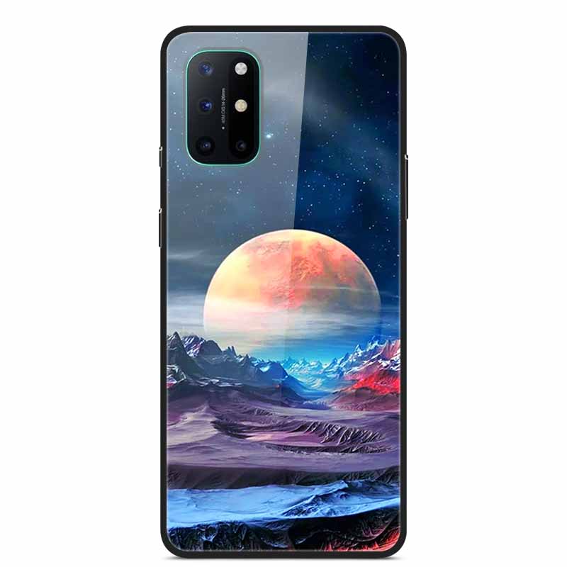 For OnePlus 8T Cases 8 Fashion Tempered Glass Hard Back Covers for Oneplus 8 Phone Cases Soft Bumper Fundas Oneplus8 8 T