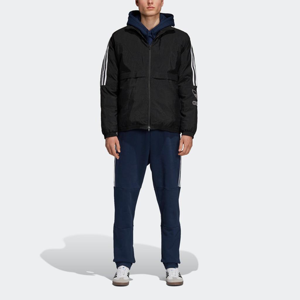 Adidas Originals Trefoil Outline Tref Lg Warm Sports Stand Collar Down Jacket Men Outerwear Black DH5000