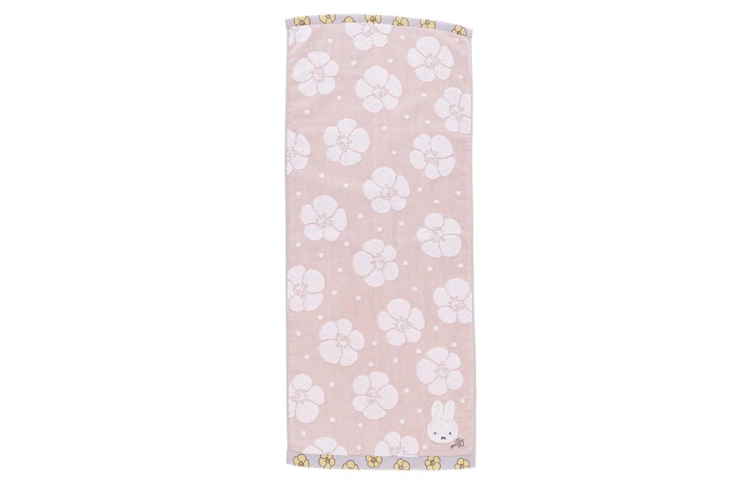 Marushin Miffy Flower Pile Face Rabbit for and Long Cotton Face Bath 5805032800 Towel, Design, Grandchildren, Children, Boys, Girls, Towel, Towel,