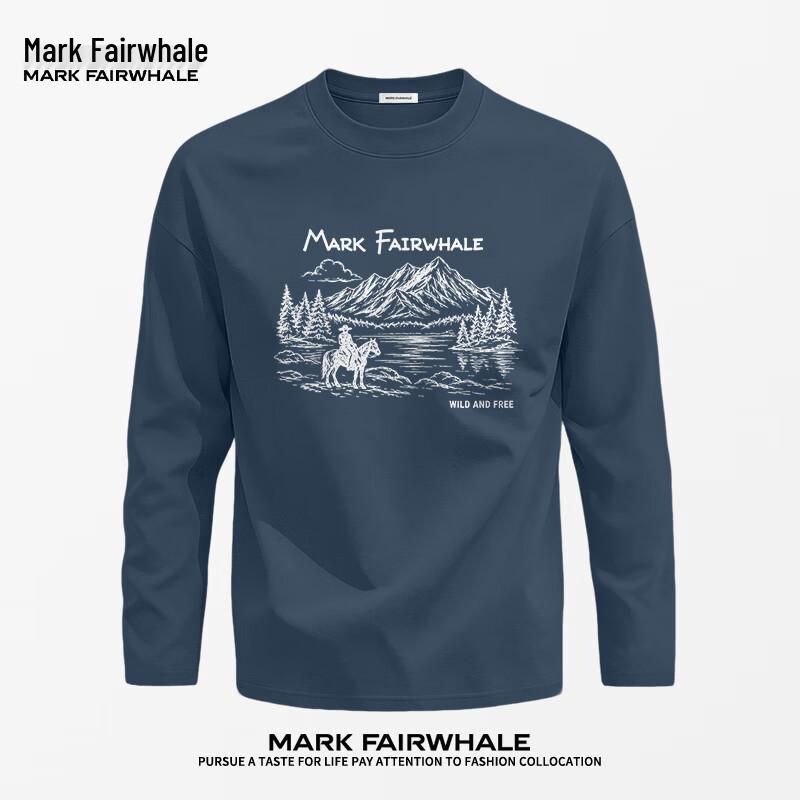 Mark Fairwhale 200g Heavyweight Breathable Cotton Long-Sleeve T-Shirt