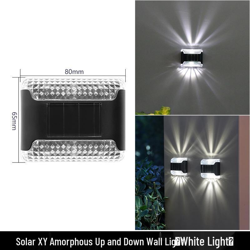 Waterproof Solar Wall Light for Outdoor Garden with Up and Down Lighting - Decorative Courtyard Night Light
