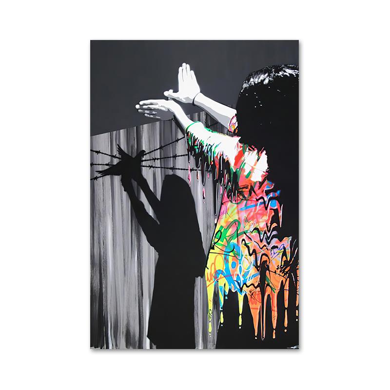 Banks Graffiti Art Canvas Painting Modern Street Pop Art On the Wall Cuadros Pictures for Living Room Home Decoration