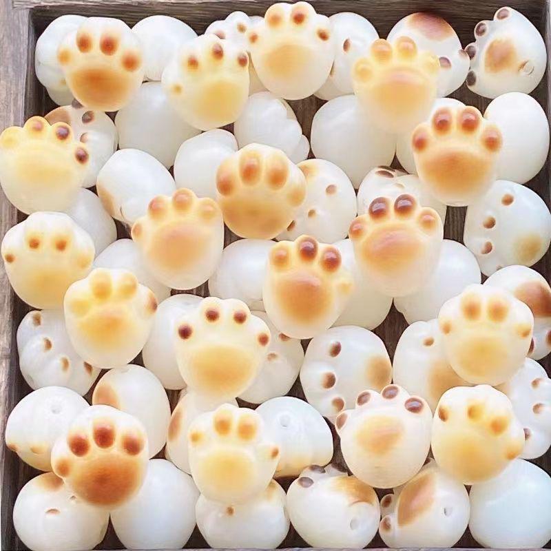 Charcoal Roasted Bodhi Root & White Jade Bracelet for Girls