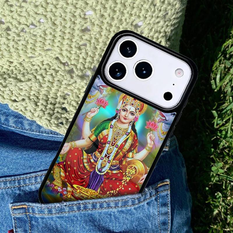 Lakshmi Hindu Goddess Mobile Phone Case Compatible with IPhone 17 16 15 14 13 12 11Pro Max 17 Air Cover