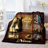 Horse Cross Customize Your Name Blanket Gift Customizable Blanket Durable Comfort Perfect for Office Chair Nap Sofa Seaside Ideal for All Seasons