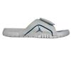 Klapki Air Jordan Hydro 4 Retro Slide GS Military Blue Buty Dziecięce Białe Off-White Neutralno-Szare 532226-141