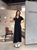 Women's Modal Short-Sleeve Long Summer Dress - Loose, Casual Plus Size Home & Outdoor Wear