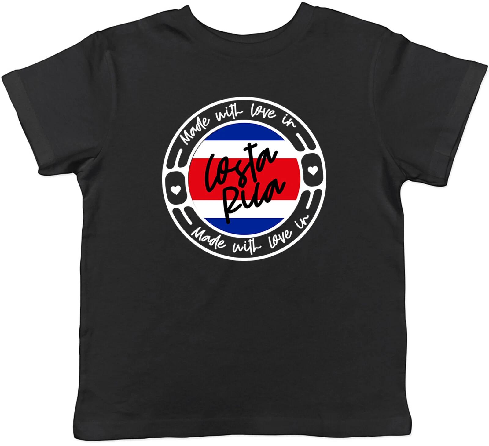 Made With Love In Costa Rica Country Childrens Kids T-Shirt Boys Girls Gift 120