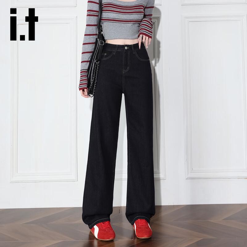 

Izzue It Women s Washed Straight-Leg Jeans S