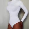 Women's Underwear One Piece Turtleneck Long Sleeve Jumpsuit Slim Fit Leotard Tops Lingerie