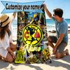 Custom Name Personalized Club America Print Beach Towel, for Trip Camping Beach Party Home Decor, Birthday Gift for Family & Friends