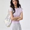 Women's Elegant Tencel Lyocell Henley Short Sleeve Slim Fit Top