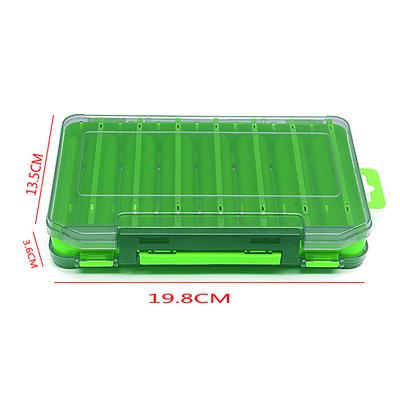 Fishing Tackle Box 14 Compartments Fishing Accessories Lure Hook Storage Case Double Sided Fishing Tool Organizer Boxes