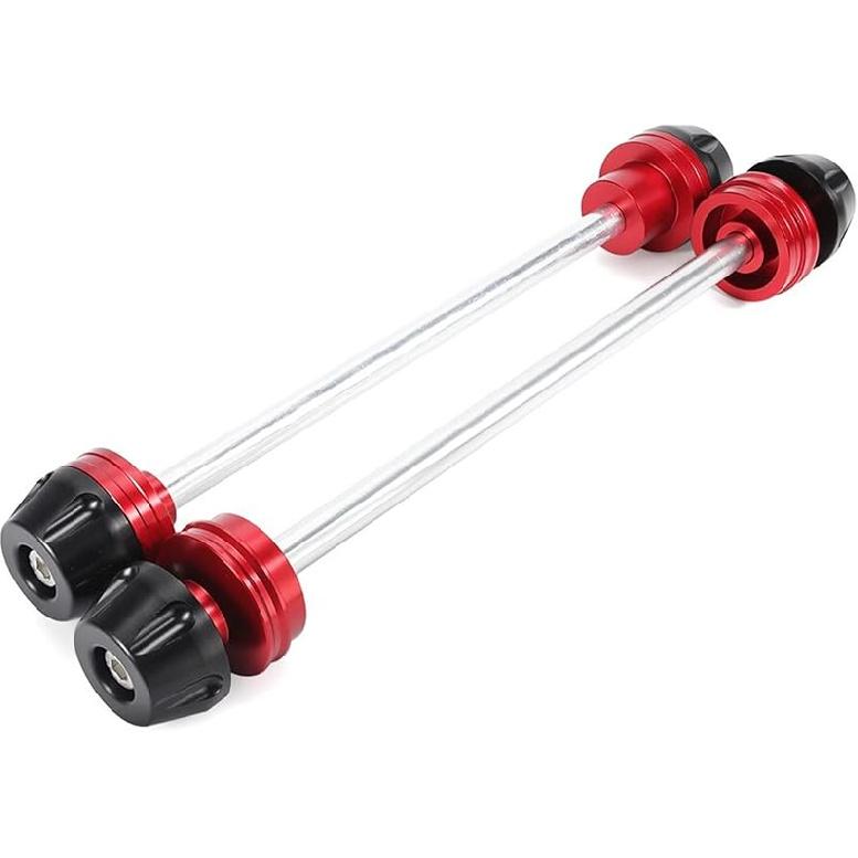 Moto Front Axle Fork Crash Slider Swingarm Spools Stand for Ducati 1199 1299 for Panigale V4 V2 for Multistrada 1200 (Color : Front Black)