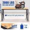 Adjustable Height Workbench 48"L x 20"W Work Bench Table with Power Outlet
