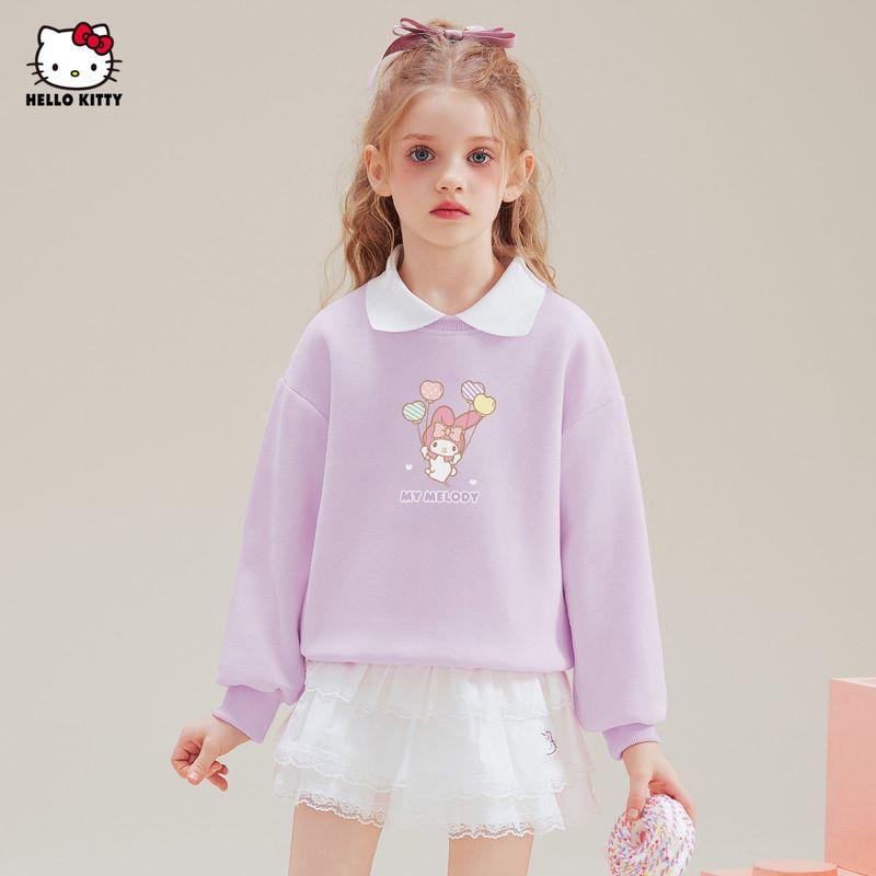 Girl Melody Style Print Sweatshirt 2025 New Arrival Casual Western Style Teenager Clothing Spring Clothing Top Kids Fashion Clothes