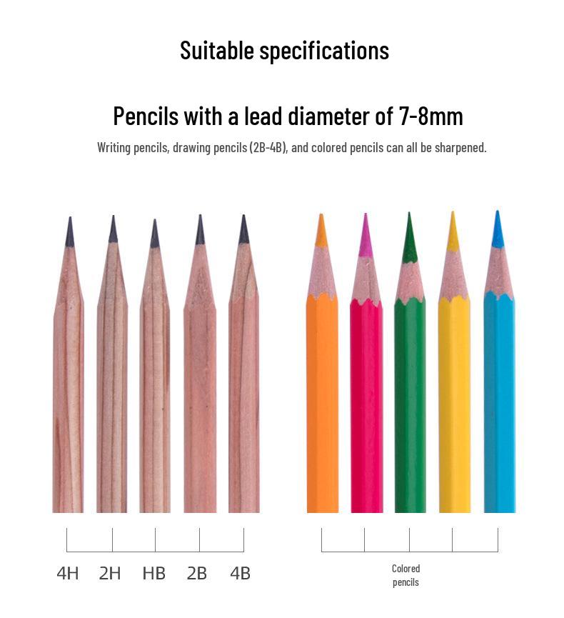 Automatic Electric Pencil Sharpener for Students - Child-Friendly Stationery with Lead Feeding System, Model 8018