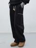 Generalidea Unisex Stitch Sweat Hoodie Set [Black] / Sbe4U51013Set