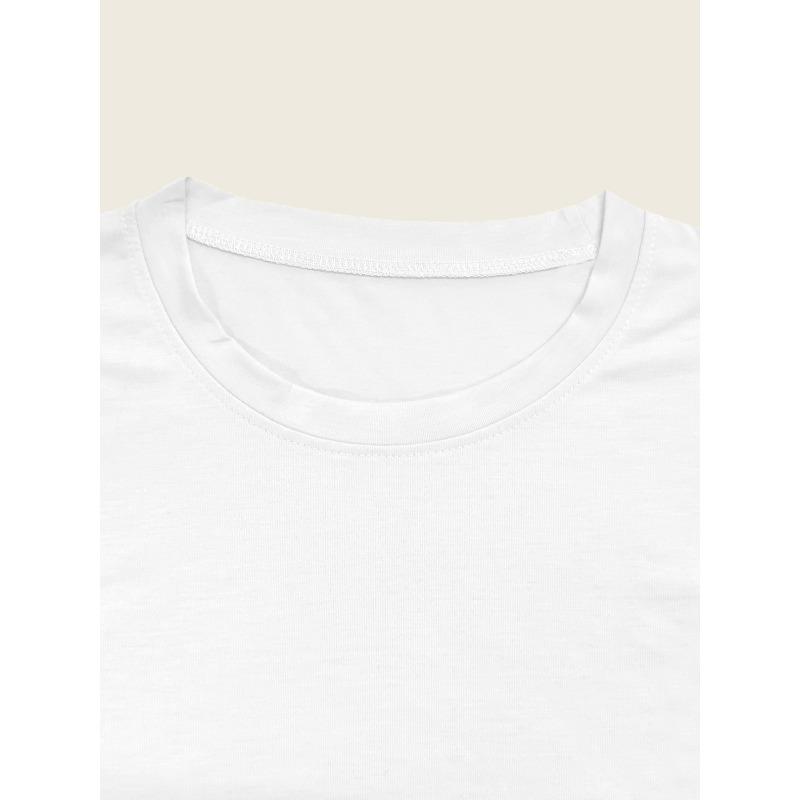 Print New Men'S Round Neck T-Shirt Casual Sports Trendy Fashion Loose Top Short Sleeves