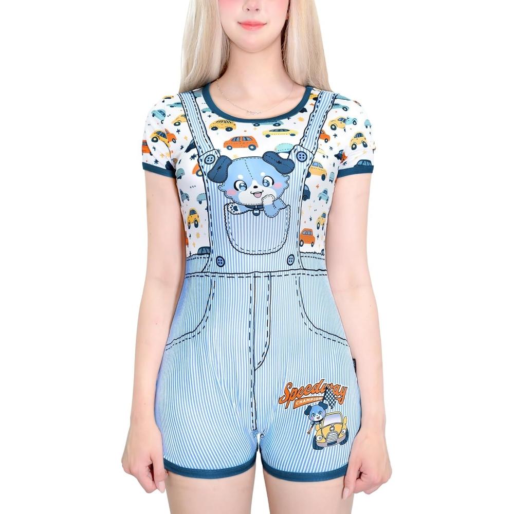 Littleforbig Взрослый комбинезон Пижама Синий XL