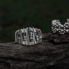 European and American personalized rings, hollow beaded niche design, cold wind index finger ring, jewelry, exquisite open rings