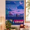 City Night Moon Aesthetic Tapestry Japanese Anime Boosts Home Decor and Room Atmosphere Bedroom Tapestry Living Room Tapestry