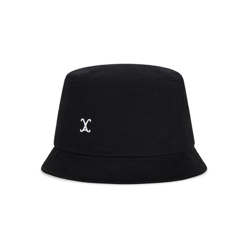 VARZAR VA Curved Logo Short Visor Bucket Hat Black