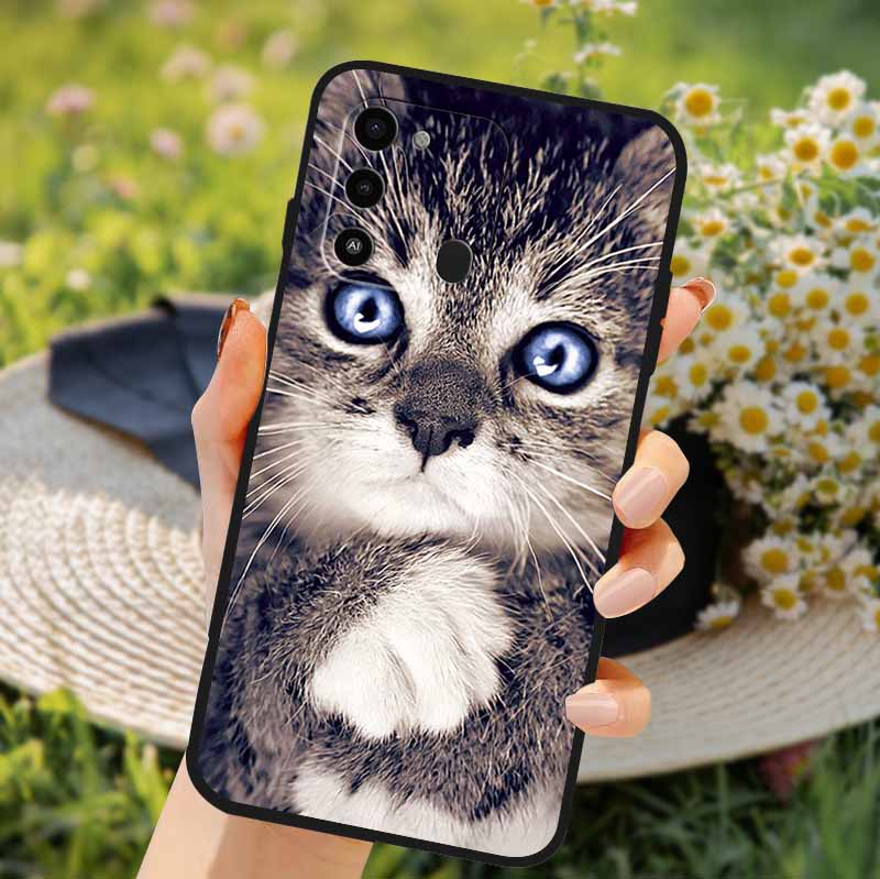 For Tecno Spark GO 2022 Case 2024 Cat Cartoon Soft TPU Silicone Phone Case For Tecno Spark 8C Cover Protective Spark8C KG5k KG5j