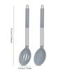1/2 Pcs Silicone Cooking Spoons Kit with Stainless Steel Handle Salad Mixing Spoon Set Nonstick Cooking Tools Kitchen Utensils