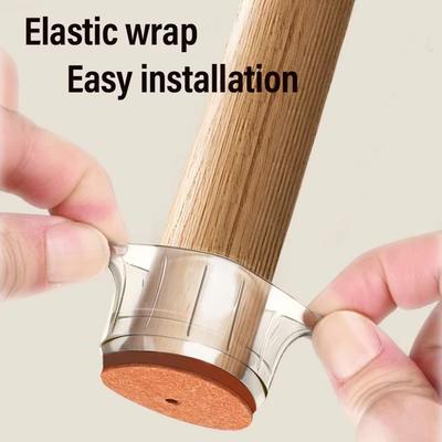 4 piezas Nuevo Protector de Pata de Silla Engrosado Protector de Suelo Antideslizante Almohadillas de Silicona para Muebles Prevención de Ruido Tapa de Silla