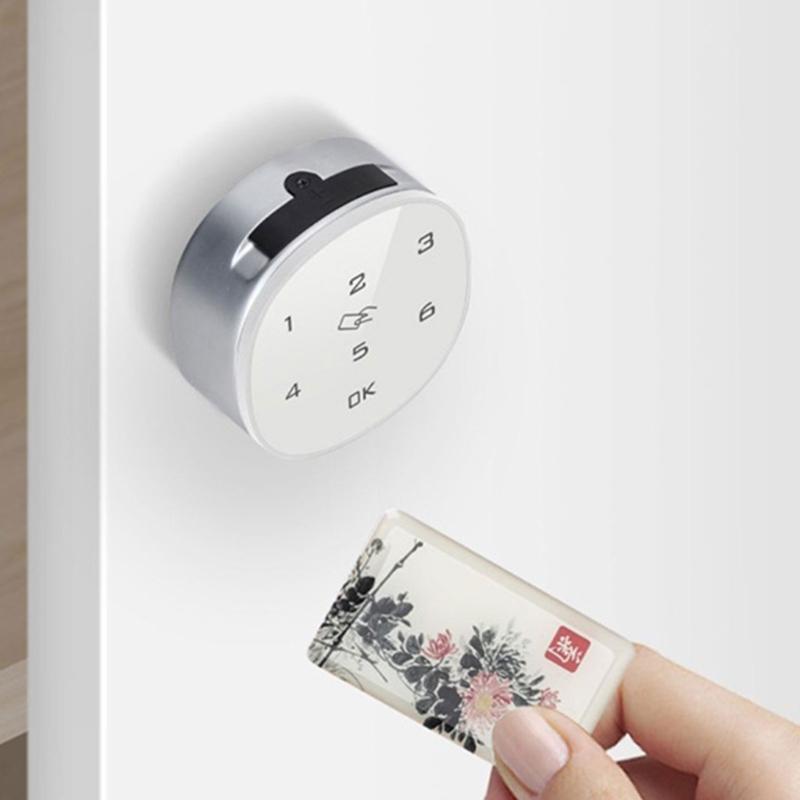 Secure Multiple Unlock Drawer Lock Fingerprint Card & Keypad Entry Intelligent Fingerprint Lock for Furniture Security