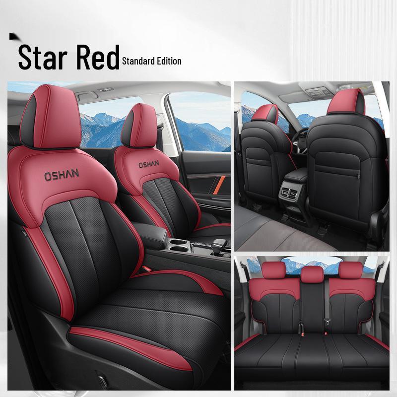 Oshan X7PLUS Leather Car Seat Cushion: All-Season, Sports Style, for Seven-Seaters