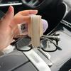 1pc New Cute Retro Red Hearts Universal Sunglasses Holders For Car Magnetic Leather Clip Auto Visor Glasses Hanger Decrotion